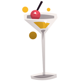 Cartoon tropical cocktail clipart