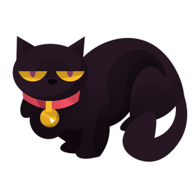Unlucky black cat clipart