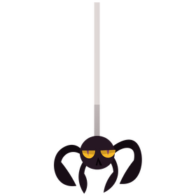 Spider hanging illustration clipart