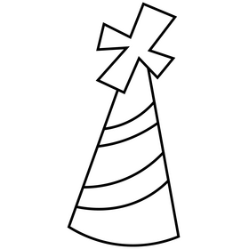 Party Hat Black And White Clipart Free Download