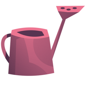 Pink watering can free clipart