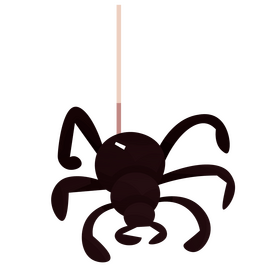 Hanging spider drawing clipart