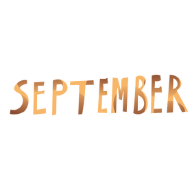 September calendar sign clipart