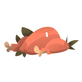 Cooked chicken illustration clipart