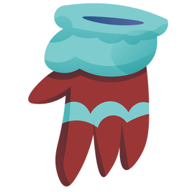 Cartoon winter gloves clipart