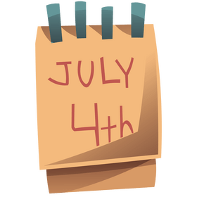 4th of July calendar free clipart
