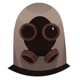 Full face mask respirator protection clipart