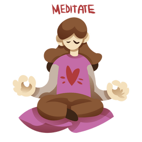 Isolation routine meditate clipart