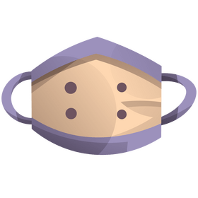 Medical surgery mask clipart