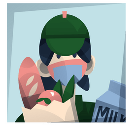 Personnel delivery man during coronavirus pandemic clipart