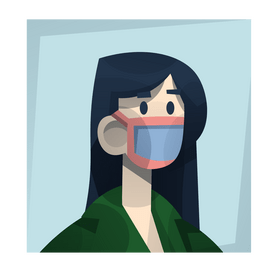 Personnel citizen during coronavirus pandemic clipart
