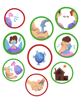 Preventing COVID 19 spread in communities vector