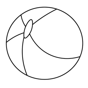 Beach ball illustration black and white clipart free download