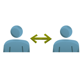 Stickman social distance clipart