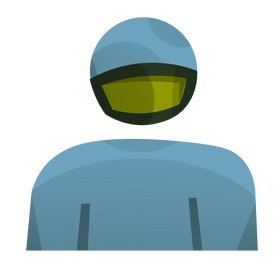 Stickman wear a facial mask clipart