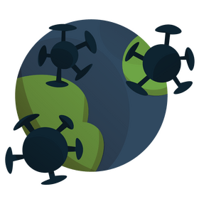 Sick planet, global pandemic cartoon clipart