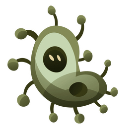 Cartoon virus cell clipart