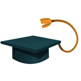 Student graduation hat drawing clipart