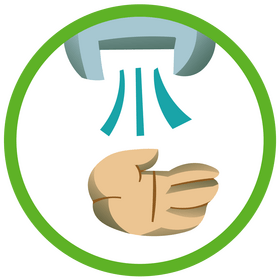 Hand drying cartoon clipart