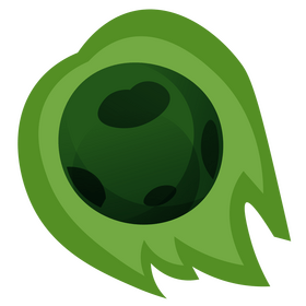 Cartoon comet flying clipart