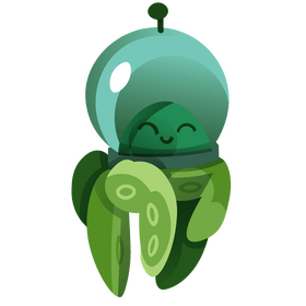 Smiling alien illustration clipart