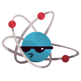 Cartoon atom clipart