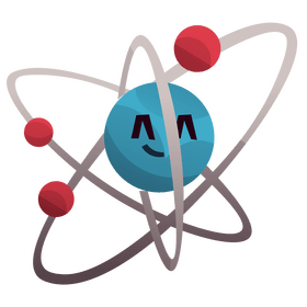 Happy smiling atom clipart