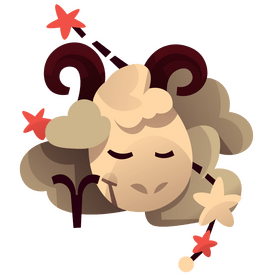 Aries zodiac sign constellation clipart