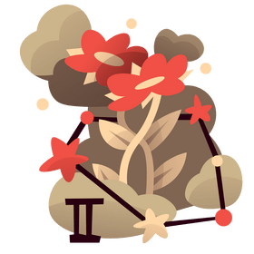 Gemini horoscope illustration clipart