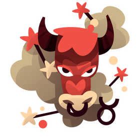 Cartoon taurus zodiac sign clipart