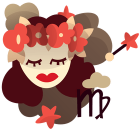 Virgo zodiac sign illustration clipart