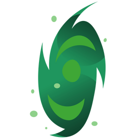 Green galaxy illustration clipart
