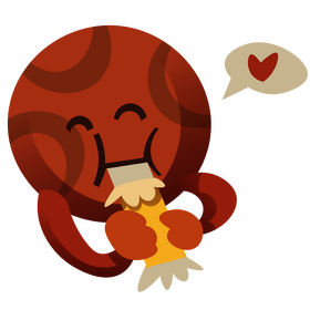 Mars planet eating free clipart