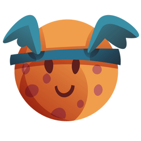 Cartoon mercury flying with wings clipart