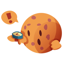 Mercury planet surprised holding clock clipart