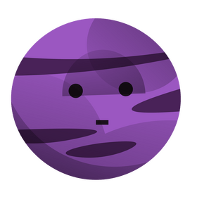 Neptune shocked illustration clipart