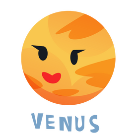 Cartoon venus planet clipart