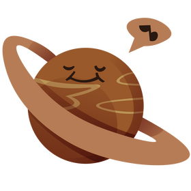 Happy saturn planet cartoon clipart