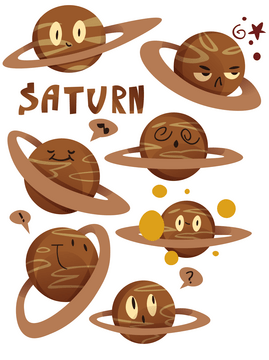 Saturn planets vector