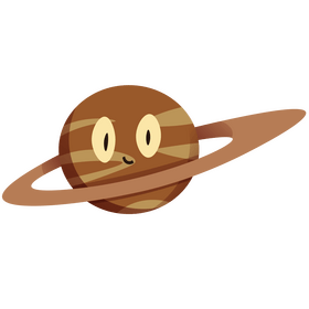 Saturn smiling drawing clipart