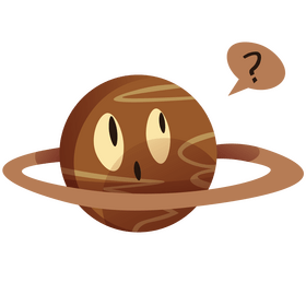 Saturn confused emoji clipart