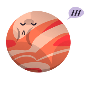 Sleeping jupiter cartoon clipart