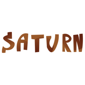 Saturn text logo clipart