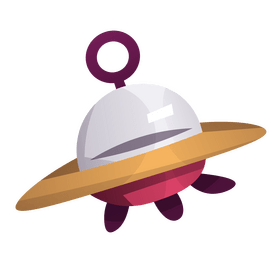 Cartoon alien spaceship clipart