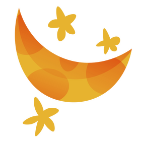 Moon with stars clipart