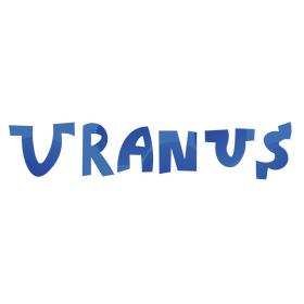 Uranus text logo clipart