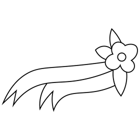 May spring ribbon black and white clipart