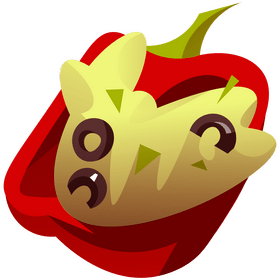 Bell pepper stuffed clipart