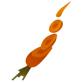 Carrot vegetable cut clipart