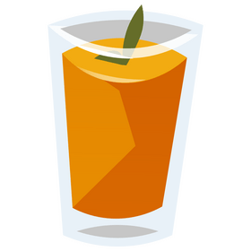 Carrot juice glass clipart